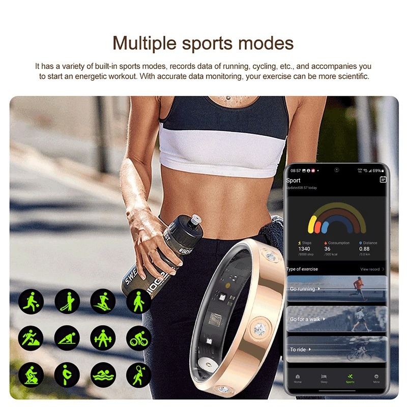Xiaomi 스마트 링 여성 남성 슈퍼 좁은 심박수 건 - Gymnastics Rings 리뷰 및 가격