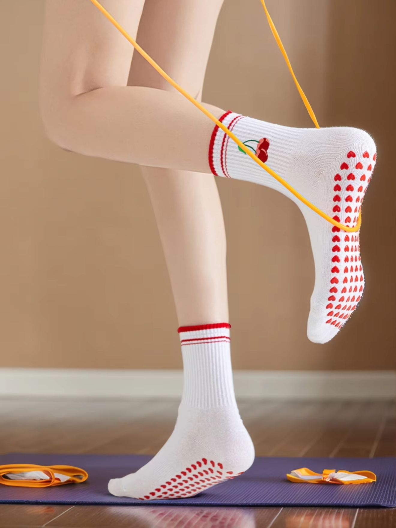 1쌍 크로스보더 전문 요가 양말, 면 스트랩 실리콘 미 - Yoga Fitness & Nutrition Llp 리뷰 및 가격